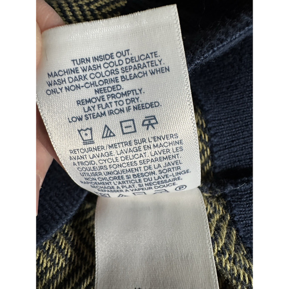 Lands End Mens L 42-44 Herringbone 1/4 Zip Cotton Preppy Pullover Sweater - Picture 8 of 9